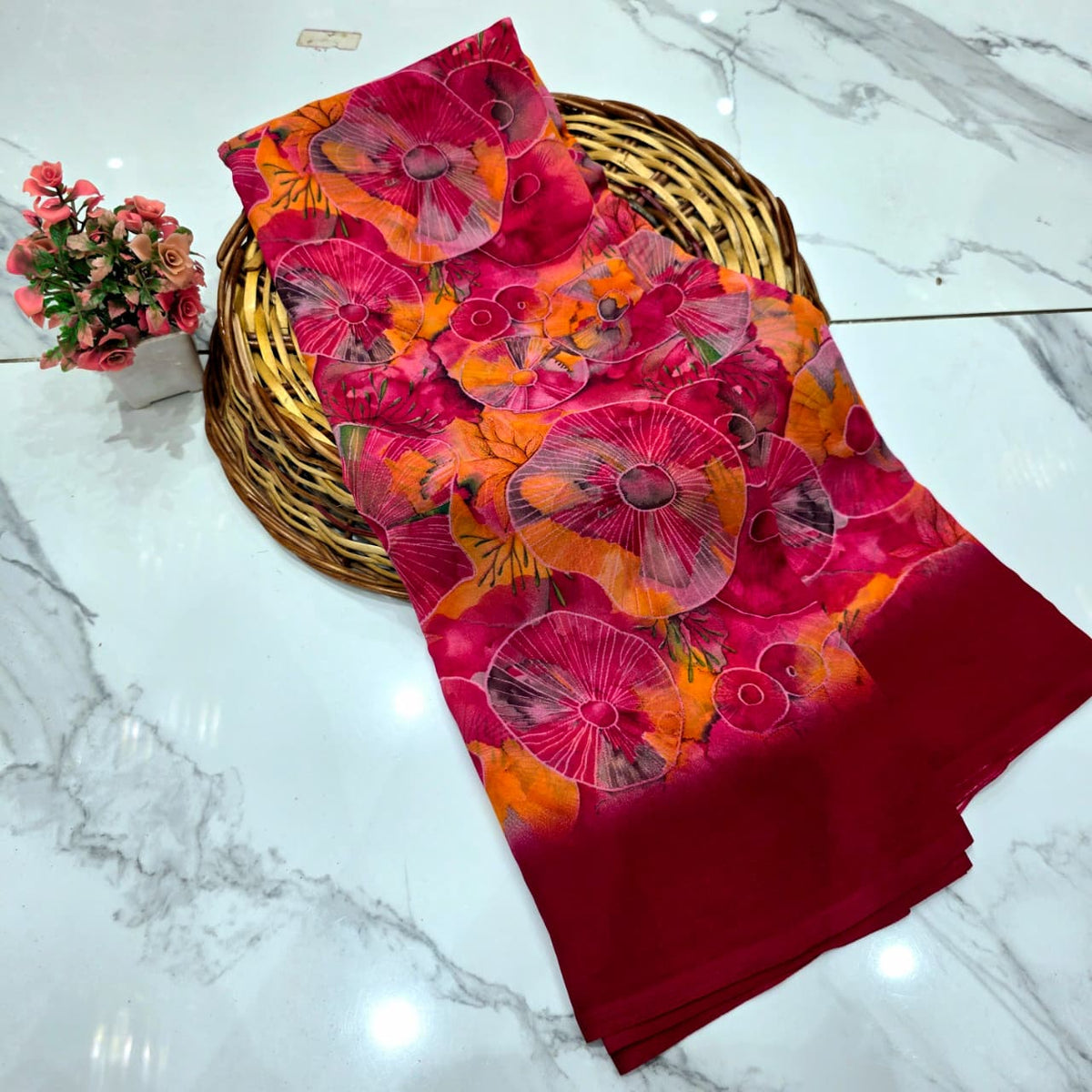 Digital Poonam Silk Saree