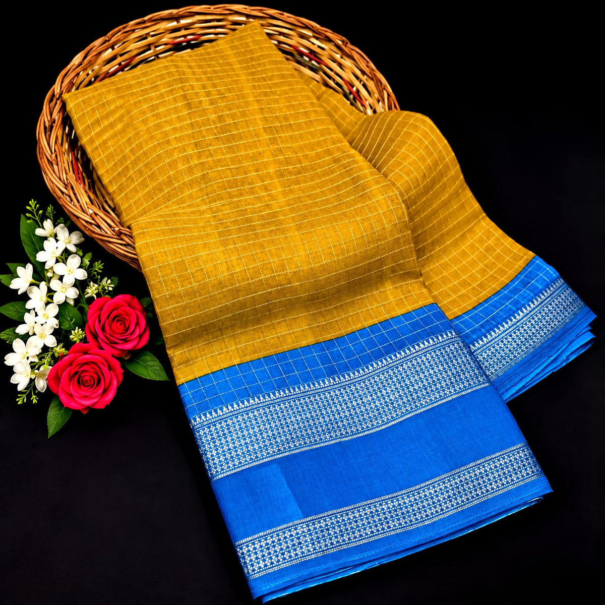 Checked Silk Saree