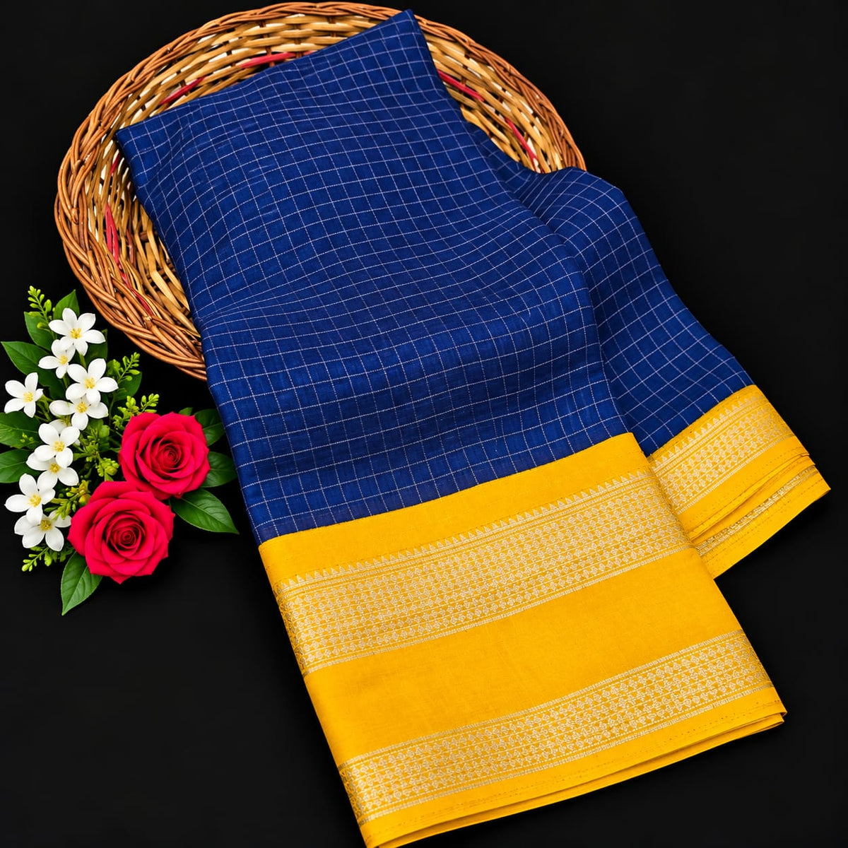 Checked Silk Saree