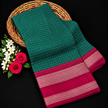 Checked Silk Saree