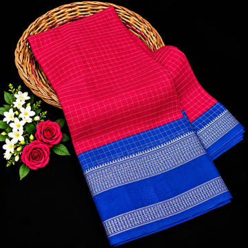 Checked Silk Saree