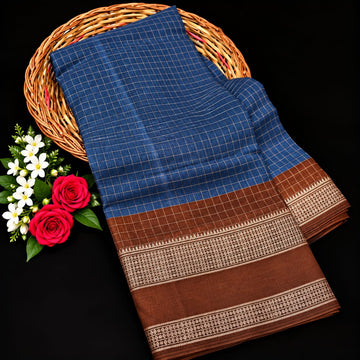 Checked Silk Saree