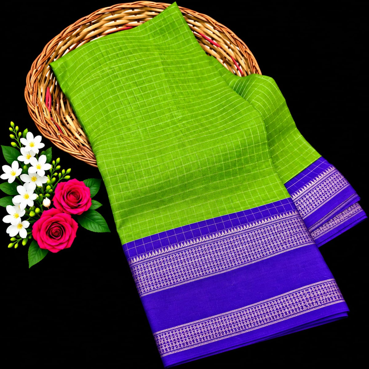 Checked Silk Saree