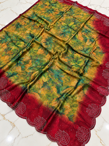 Royal Silk With Stone Work Saree