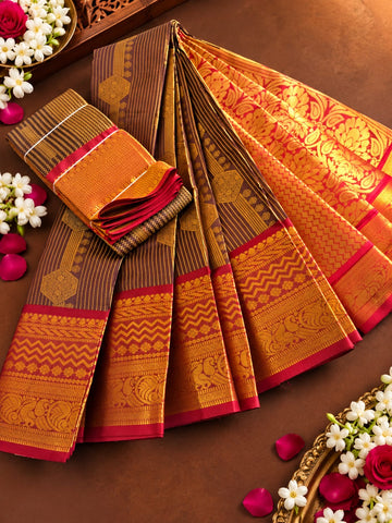 Classic Checked Vairaoosi Silk Saree ( Same Colour Only Dispatch )