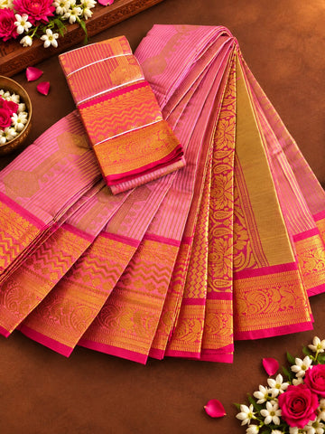 Classic Checked Vairaoosi Silk Saree ( Same Colour Only Dispatch )