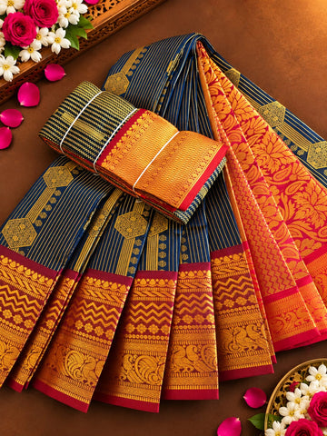 Classic Checked Vairaoosi Silk Saree ( Same Colour Only Dispatch )