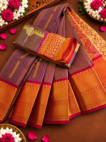 Classic Checked Vairaoosi Silk Saree ( Same Colour Only Dispatch )