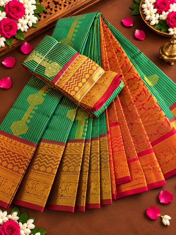 Classic Checked Vairaoosi Silk Saree ( Same Colour Only Dispatch )