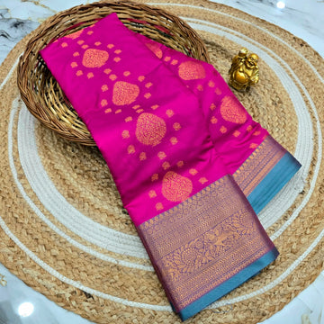 Traditional Soft Silk Zari Border Saree