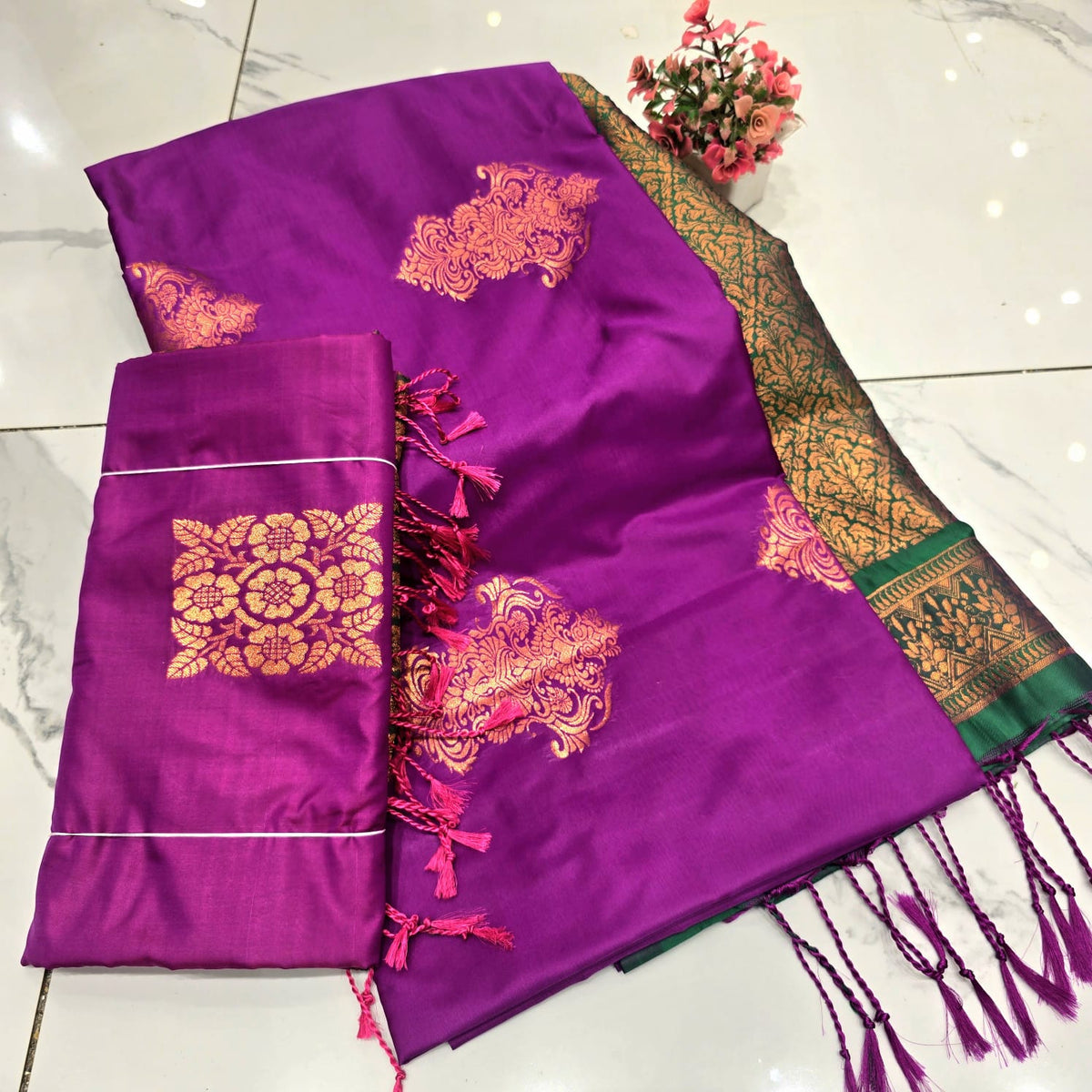 Luxury Soft Silk Saree ( Same Colour only dispatch )