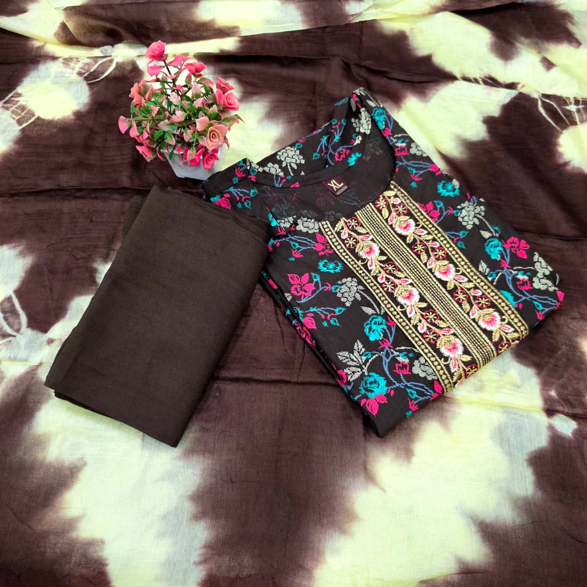 Traditional Printed 3-Piece Chudi Set