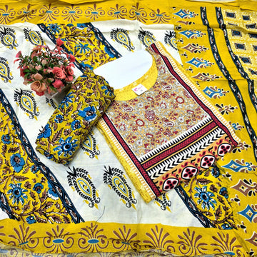 Kalamkari Design Chudi Set