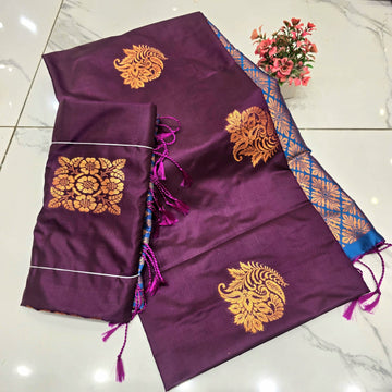 Luxury Soft Silk Saree ( Same Colour only dispatch )