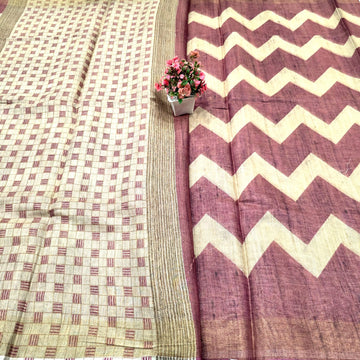 Diwali Special Checks & Zigzag Silk Saree