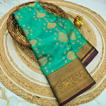 Traditional Soft Silk Zari Border Saree