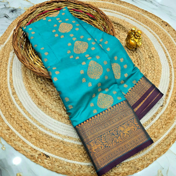 Traditional Soft Silk Zari Border Saree