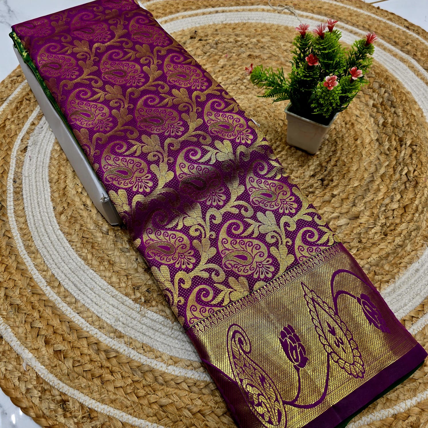 Half Mixed Silk Saree