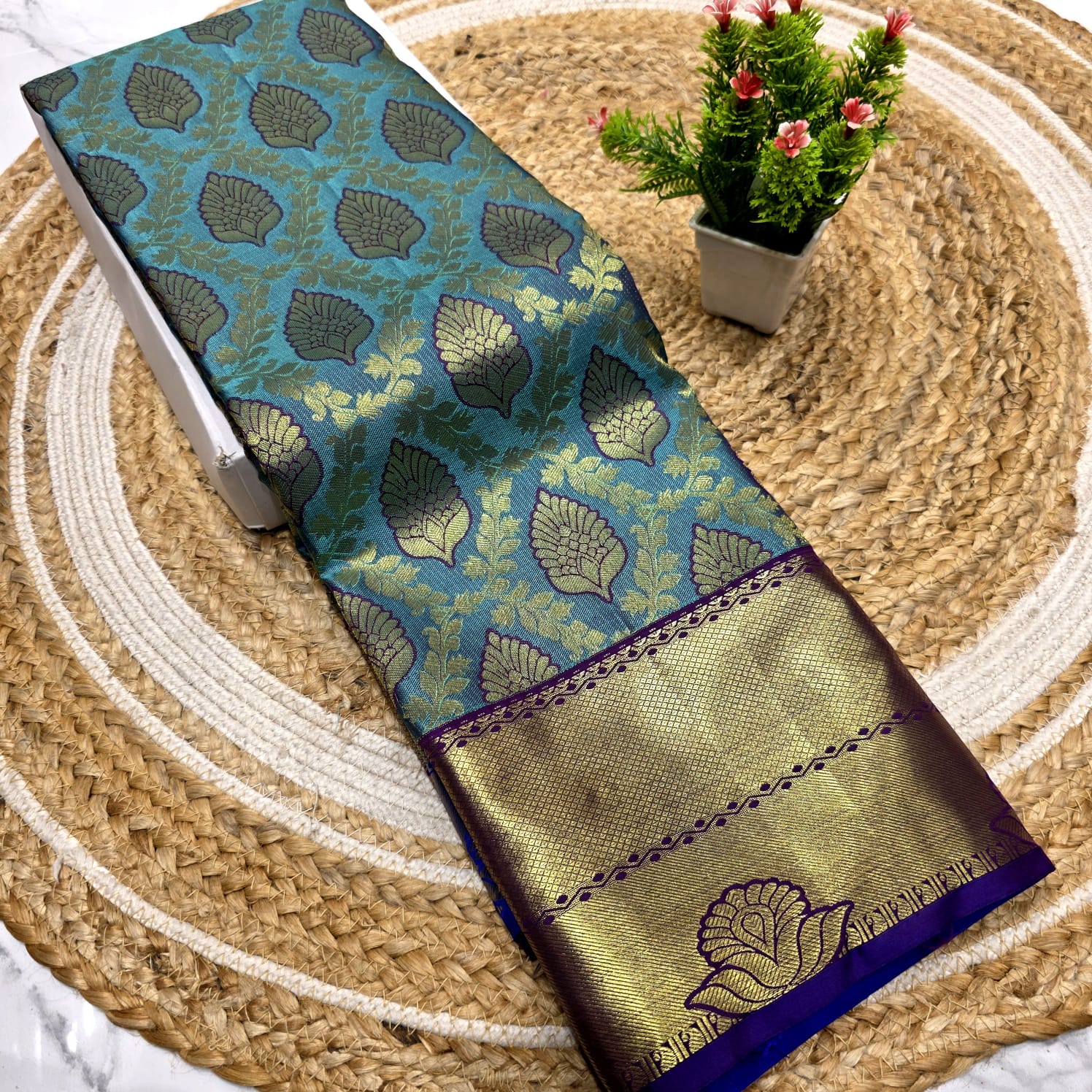Half Mixed Silk Saree