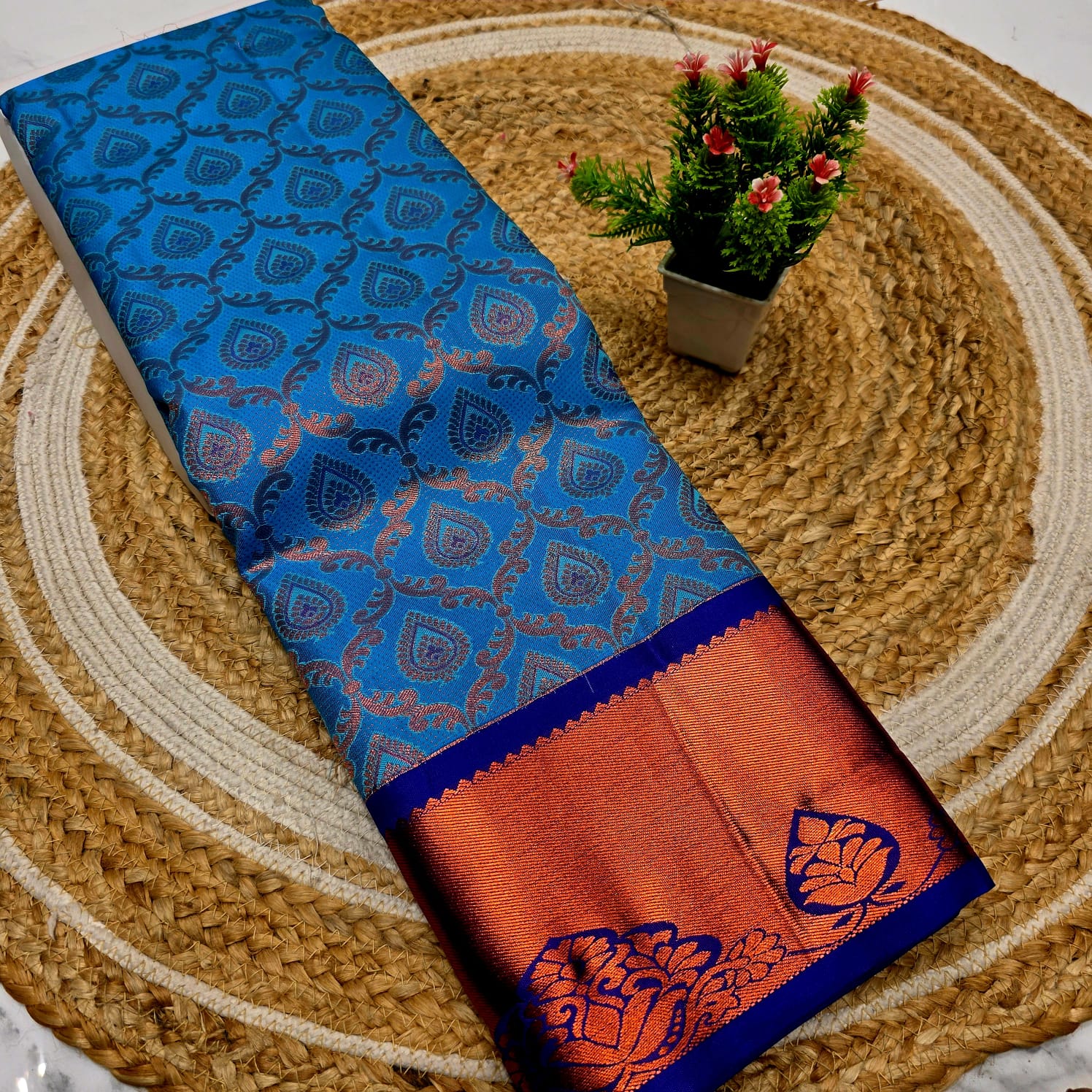 Half Mixed Silk Saree