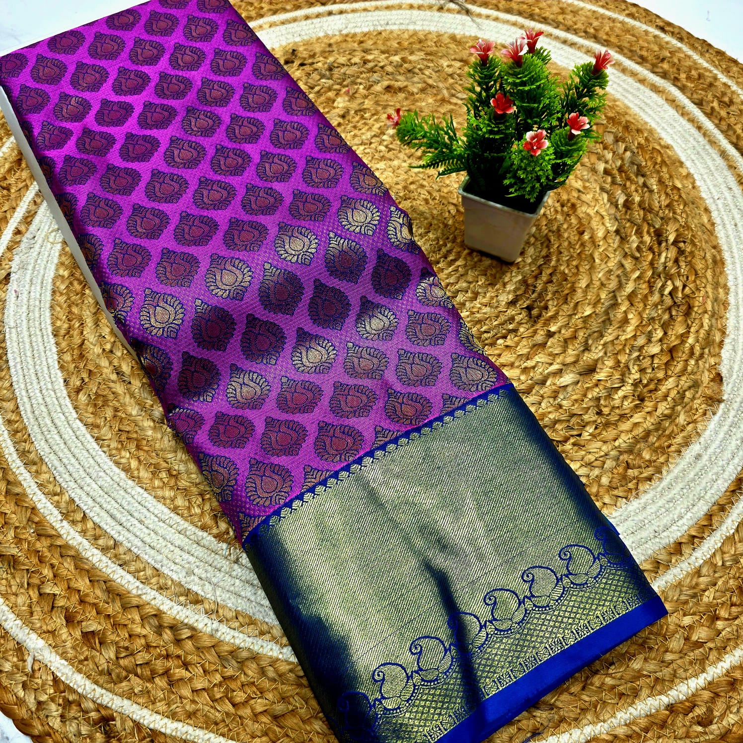 Half Mixed Silk Saree