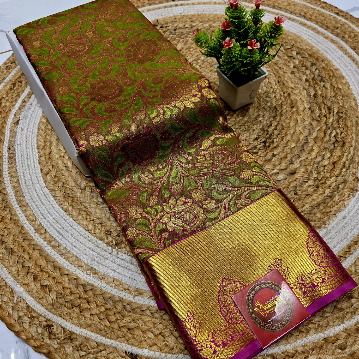 Half Mixed Silk Saree