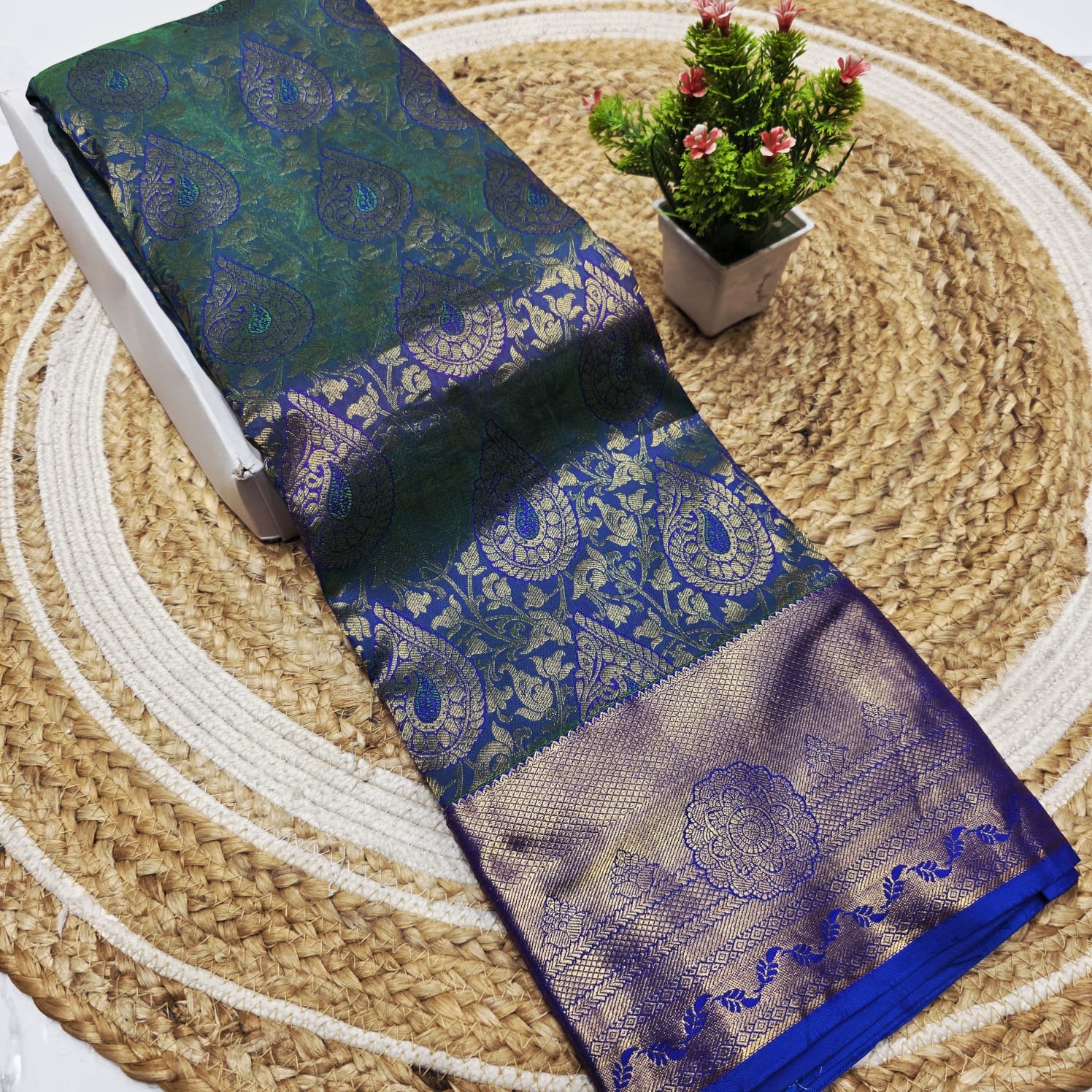 Half Mixed Silk Saree
