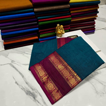 Traditional Chettinad cotton saree ( without blouse )