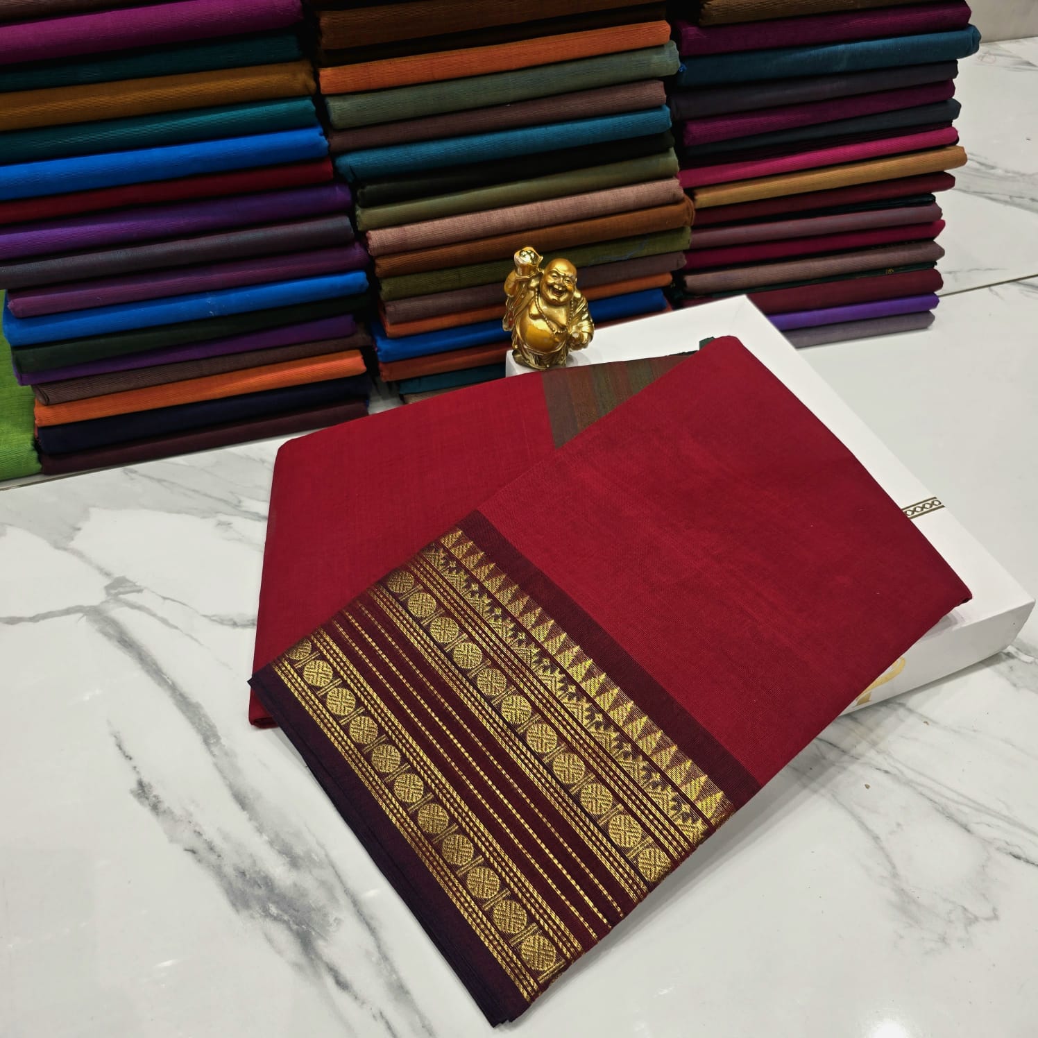 Traditional Chettinad cotton saree ( without blouse )