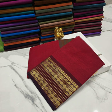 Traditional Chettinad cotton saree ( without blouse )
