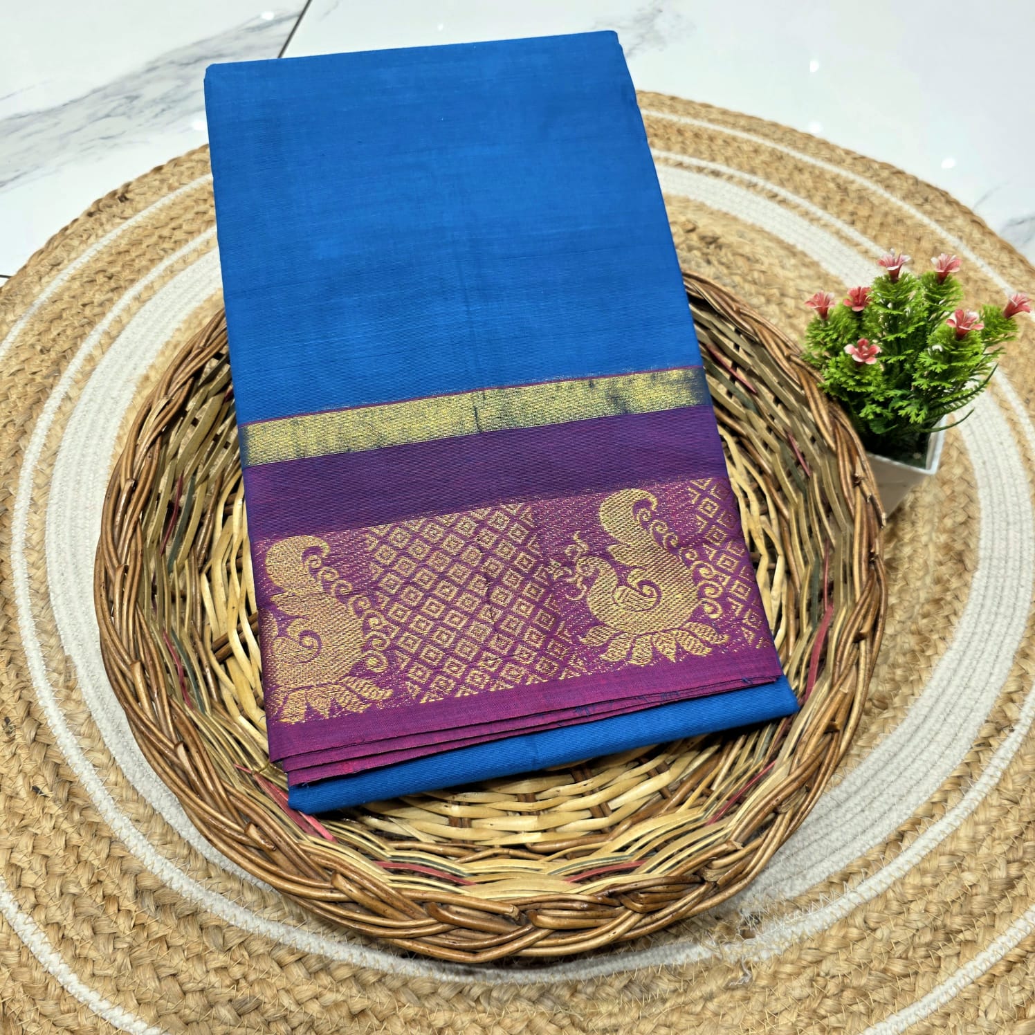 Traditional Chettinad cotton saree ( without blouse )