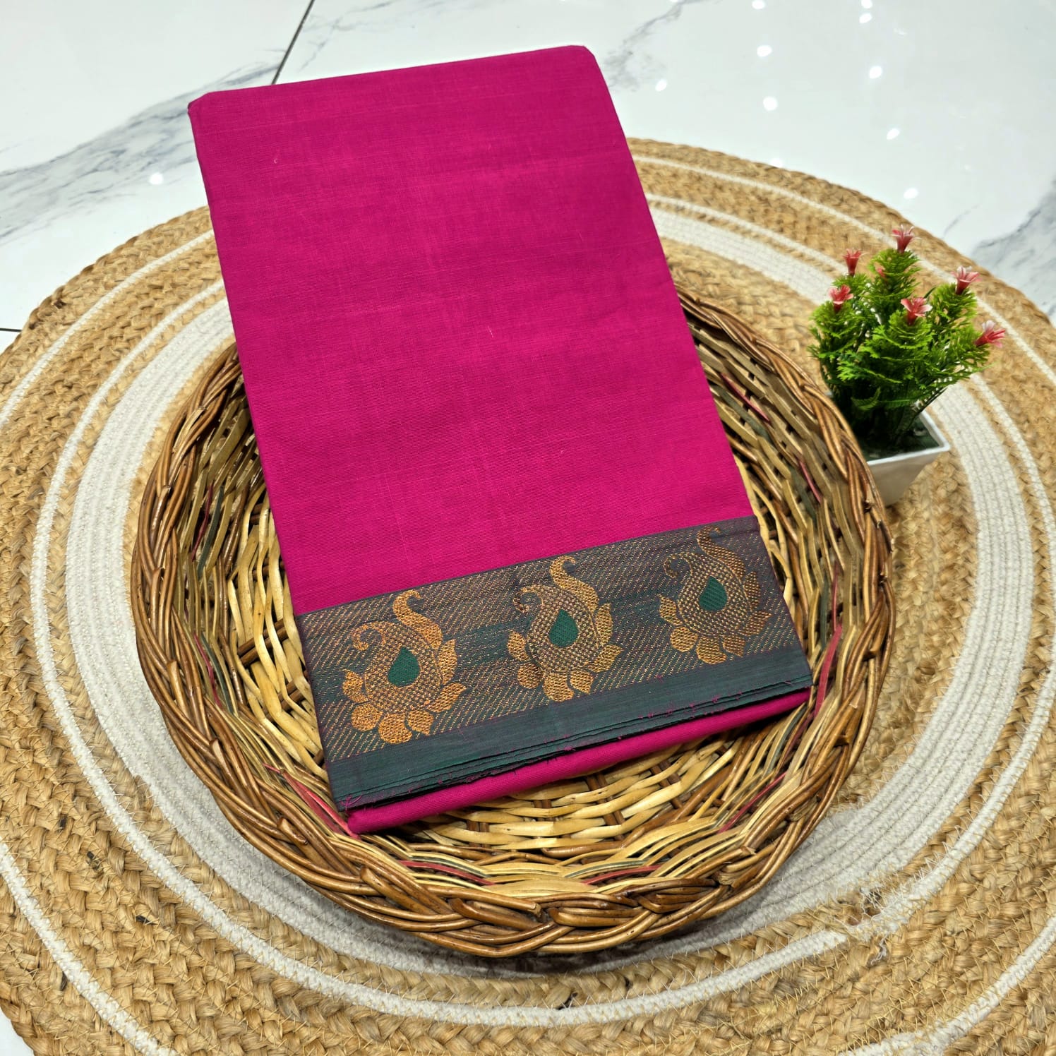 Traditional Chettinad cotton saree ( without blouse )