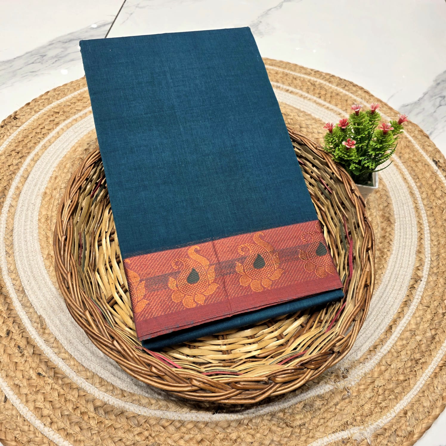 Traditional Chettinad cotton saree ( without blouse )