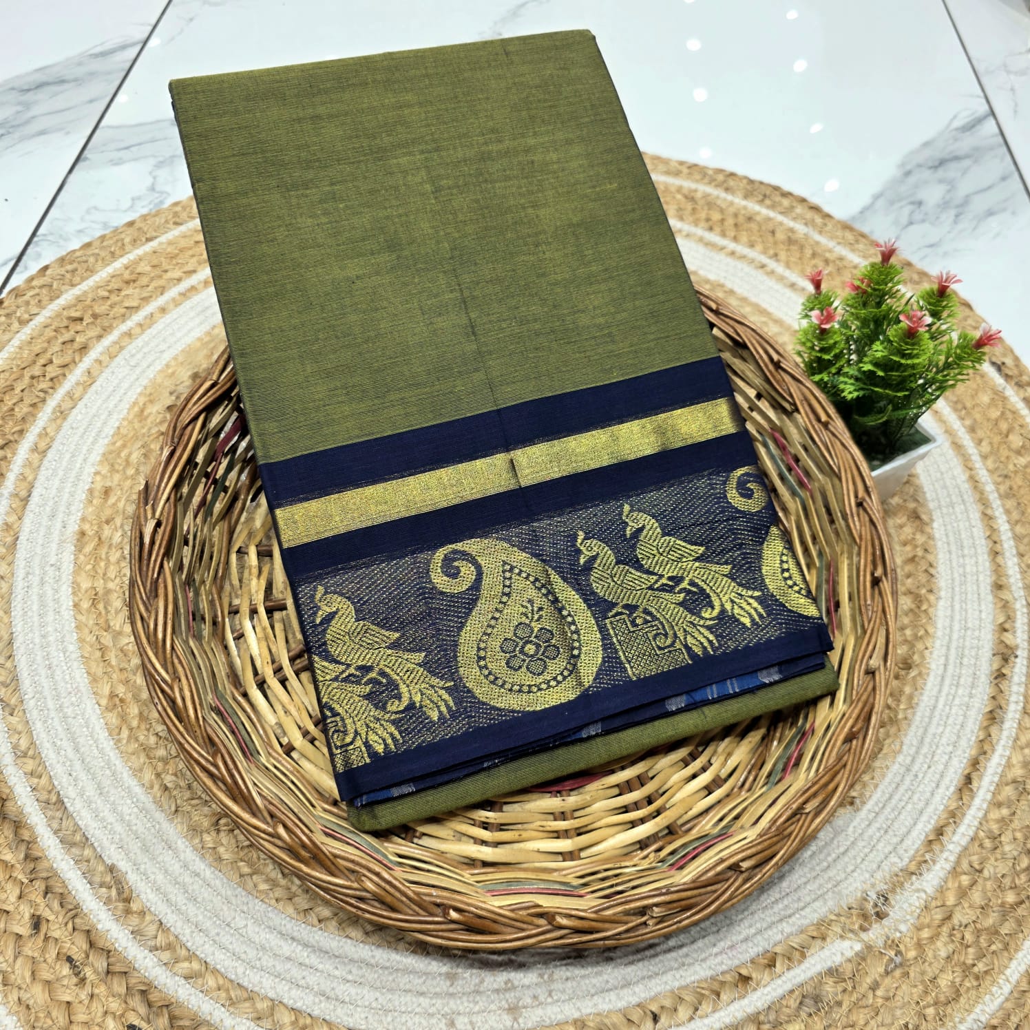 Traditional Chettinad cotton saree ( without blouse )
