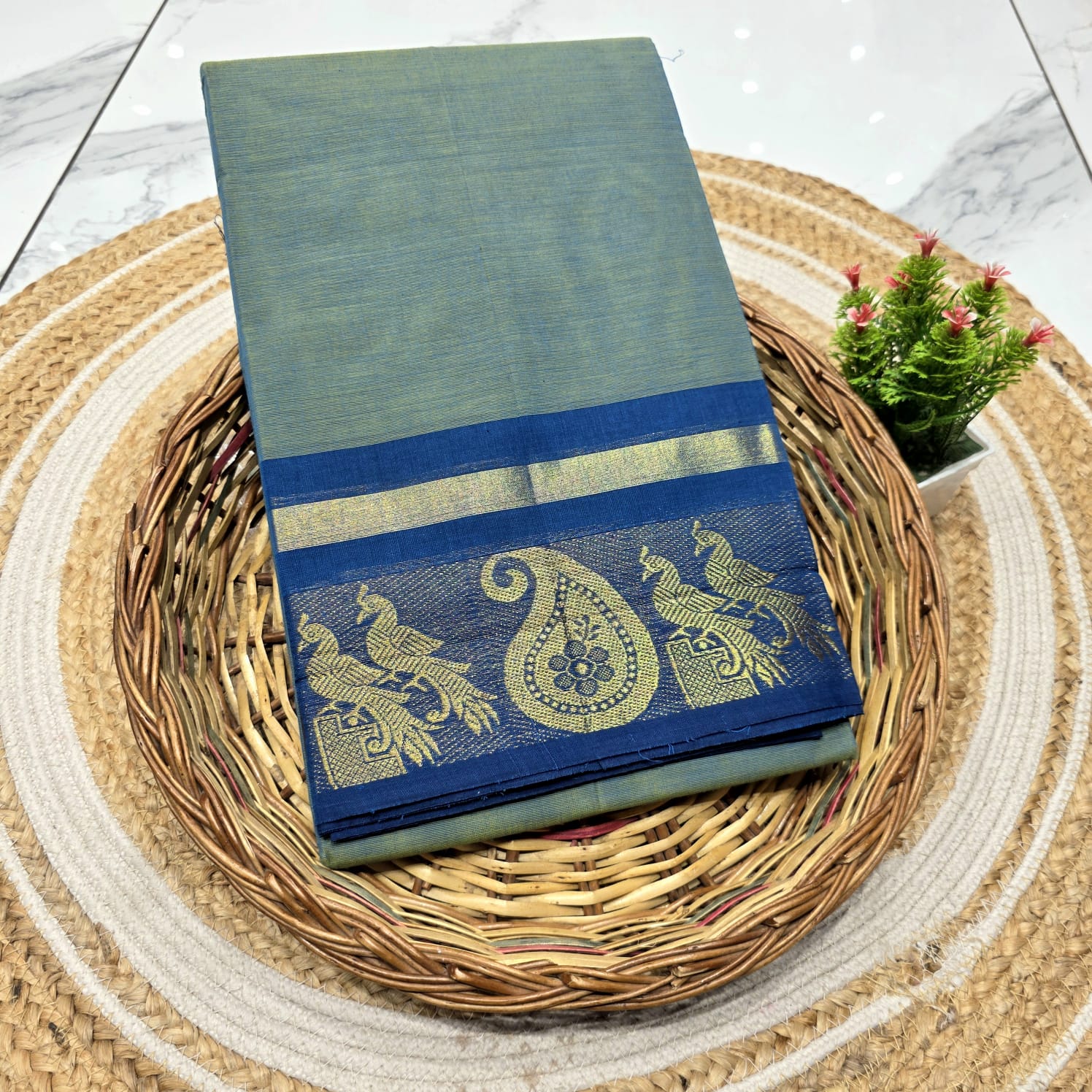 Traditional Chettinad cotton saree ( without blouse )