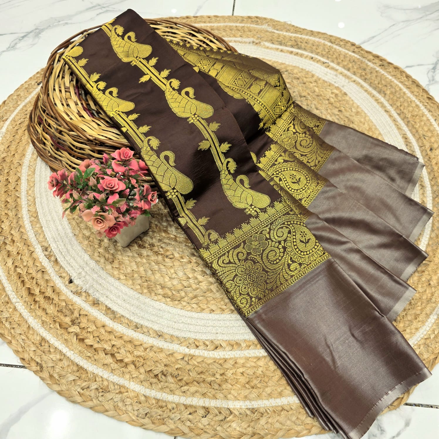 Rich Traditional Vairaoosi Silk Saree ( Same colour only