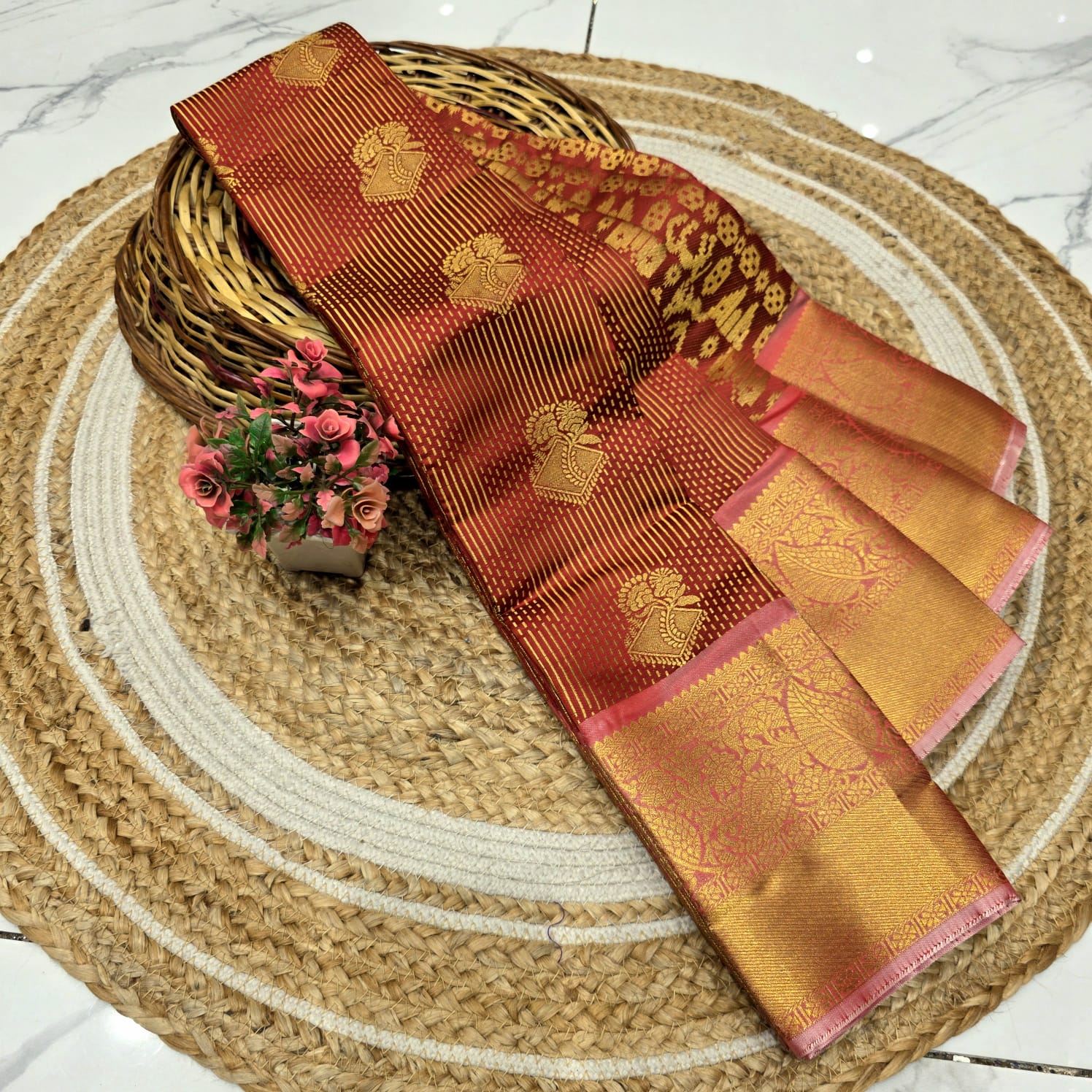 Rich Traditional Vairaoosi Silk Saree ( Same colour only