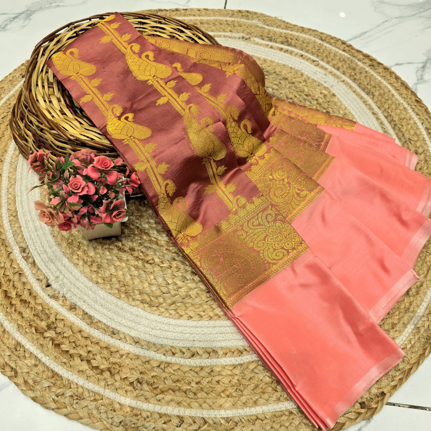Rich Traditional Vairaoosi Silk Saree ( Same colour only