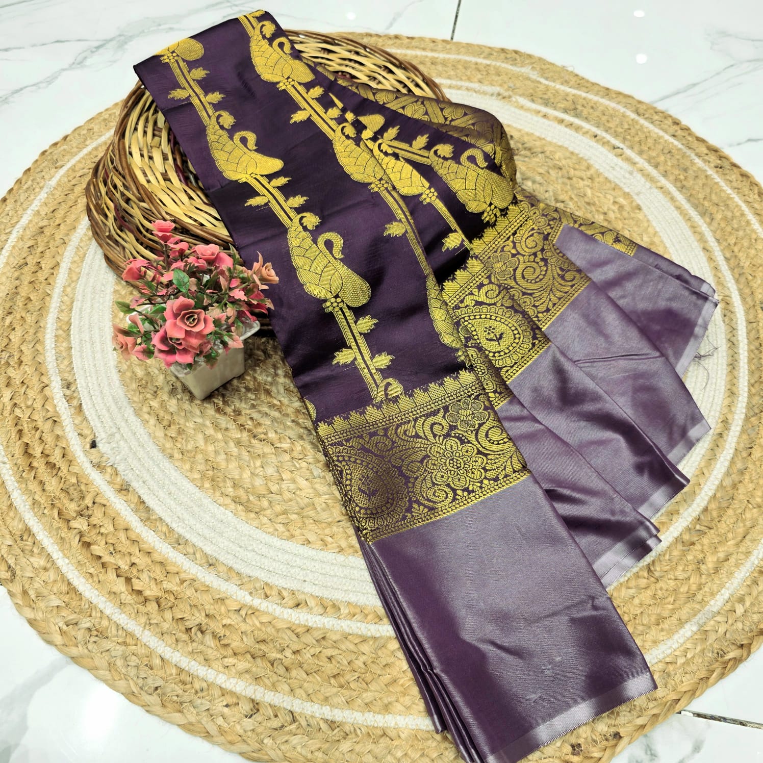 Rich Traditional Vairaoosi Silk Saree ( Same colour only