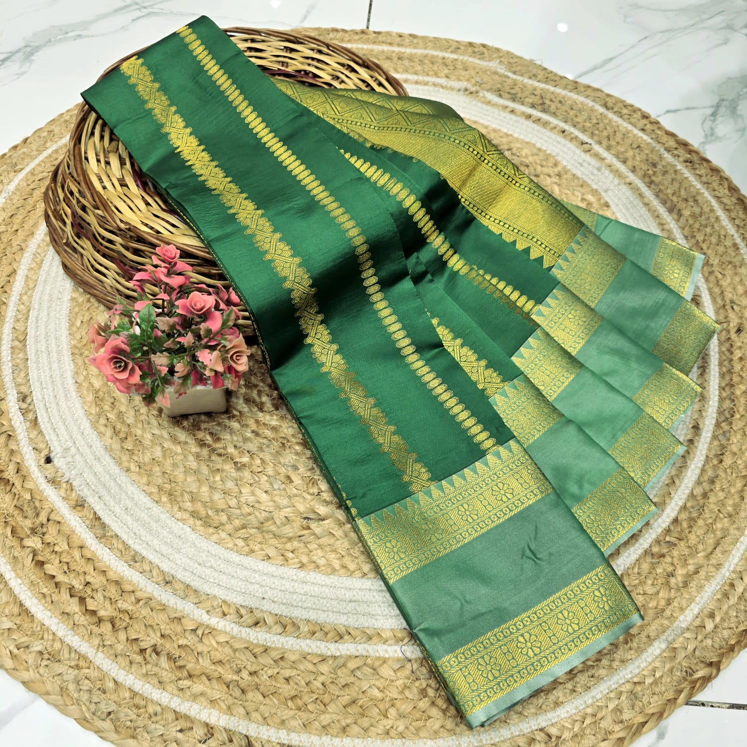 Rich Traditional Vairaoosi Silk Saree ( Same colour only