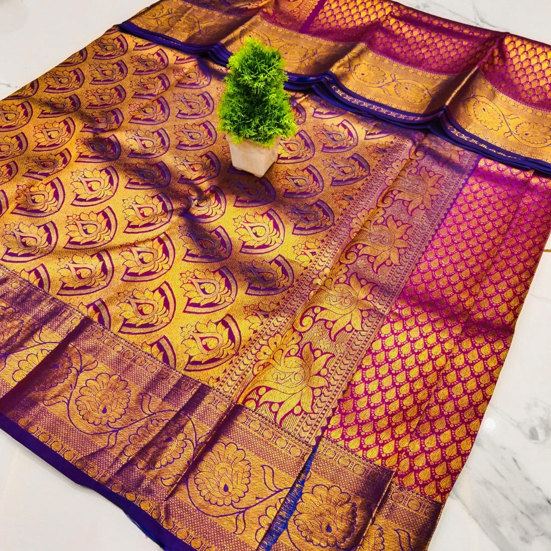 Half Mixed Silk saree