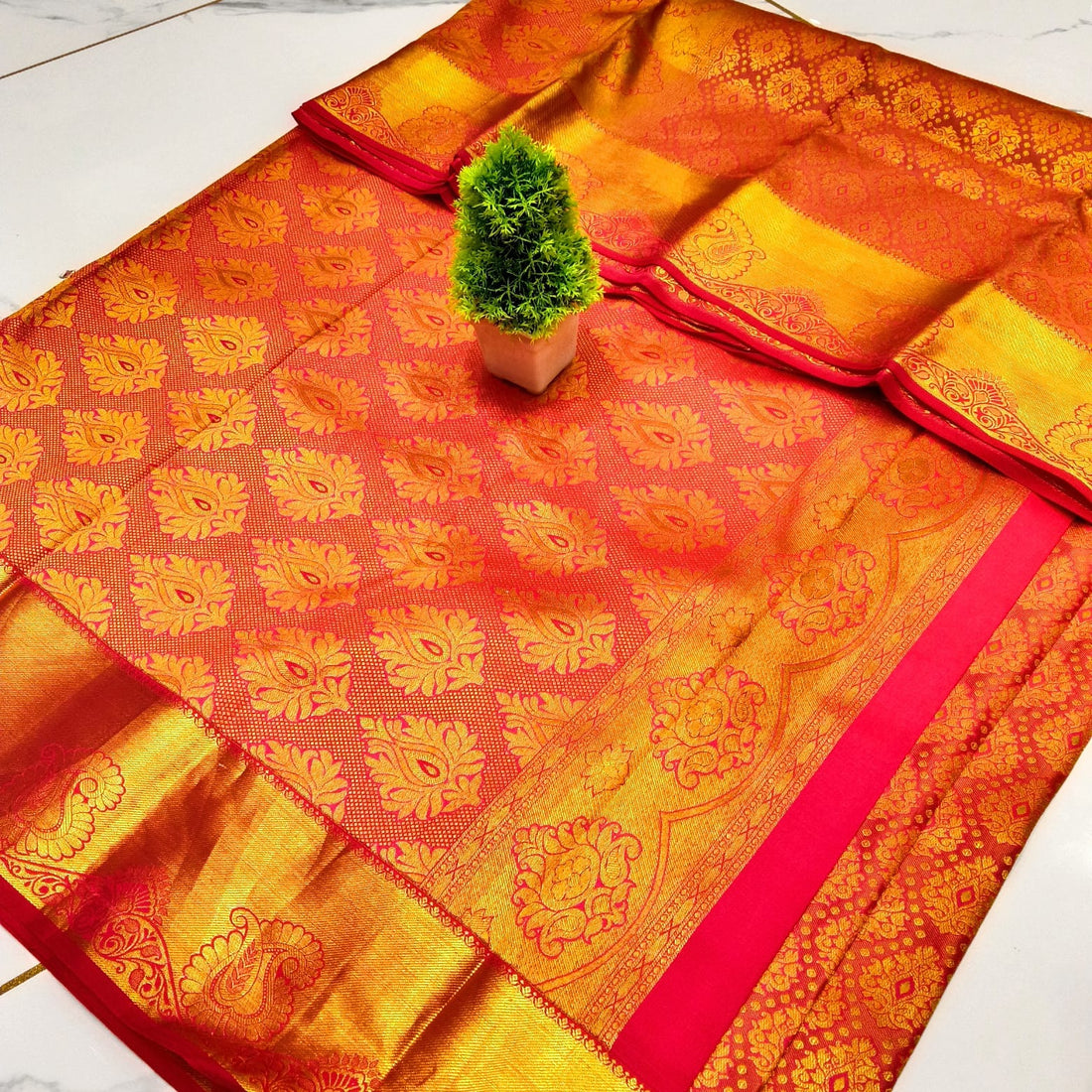 Half Mixed Silk saree