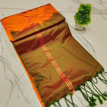 Plain Luxury Soft Silk Sarees With Jacquard blouse