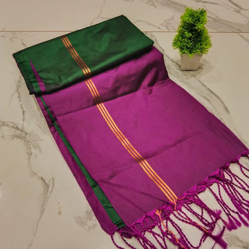 Plain Luxury Soft Silk Sarees With Jacquard blouse