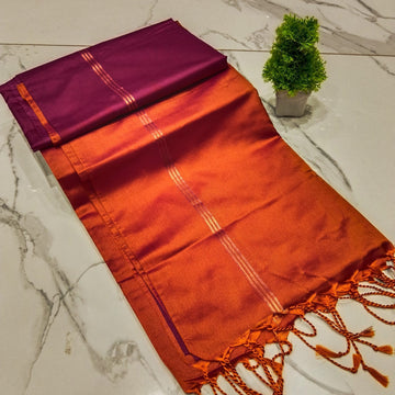 Plain Luxury Soft Silk Sarees With Jacquard blouse