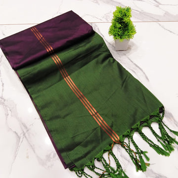 Plain Luxury Soft Silk Sarees With Jacquard blouse