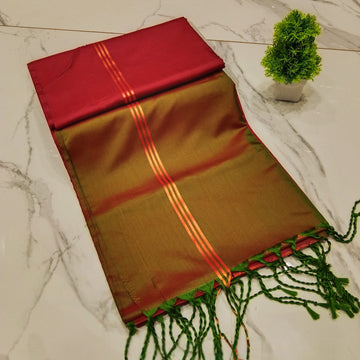 Plain Luxury Soft Silk Sarees With Jacquard blouse