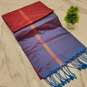 Plain Luxury Soft Silk Sarees With Jacquard blouse