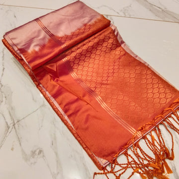 Plain Luxury Soft Silk Sarees With Jacquard blouse