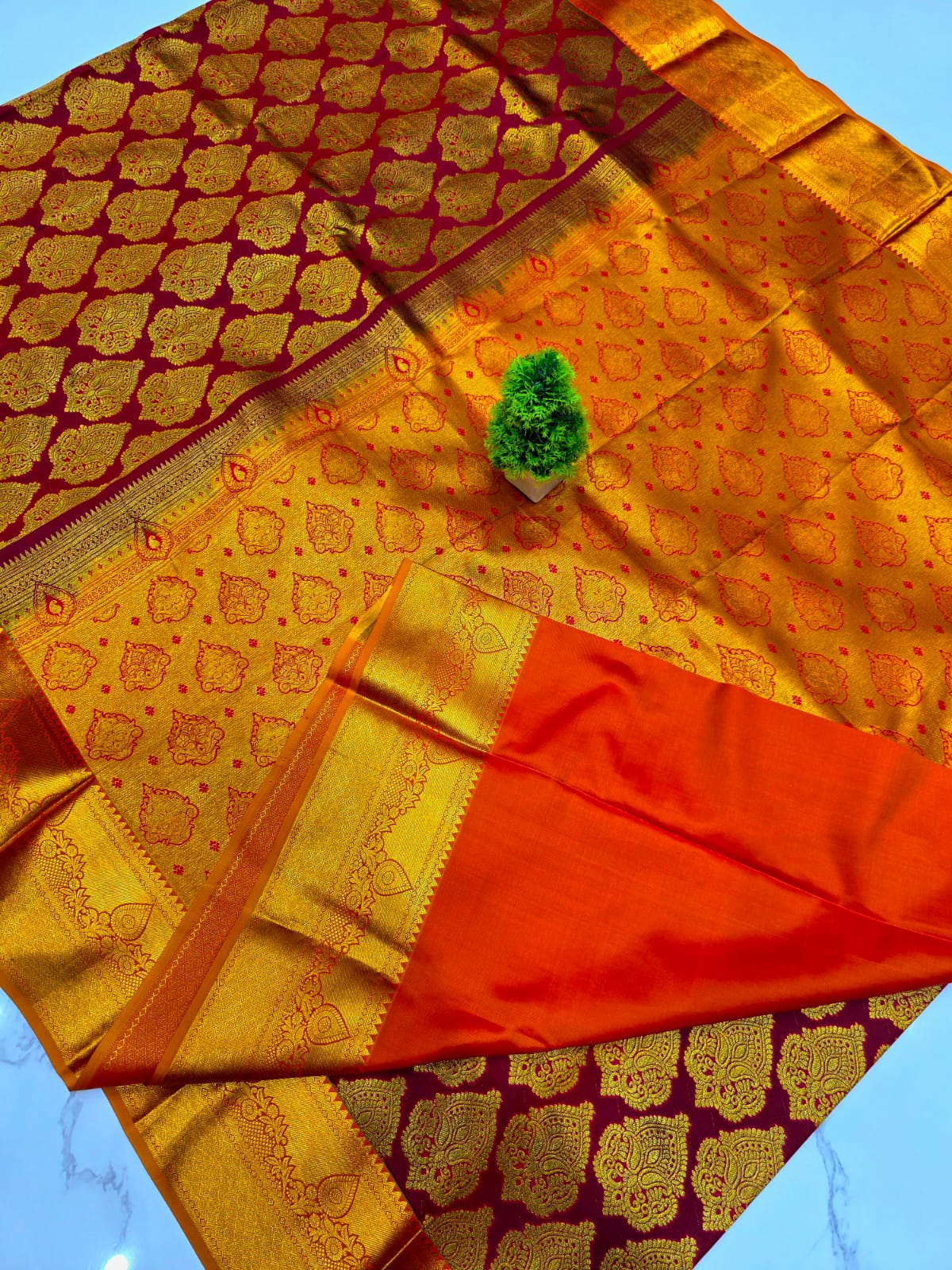 Half Mixed Silk saree